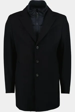 Bos Bright Blue Wollen jas job coat 24301jo07bo/290 navy