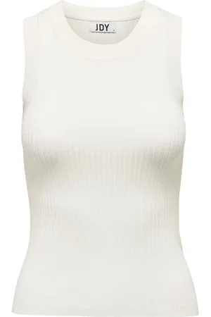 JACQUELINE DE YONG Jdyaya solid tank top knt off-white
