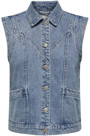 ONLY Onlkennedy sl dnm waistcoat bj noos 15278041 medium blue