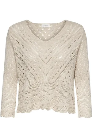 JACQUELINE DE YONG New sun 3/4 cropped pullover knt 15212788 tapioca