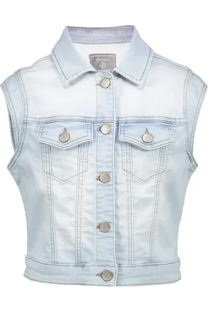 Geisha Zomer gilet meisjes jogg jeans bleached denim
