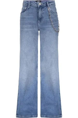 Frankie & Liberty Zomer jeans broek wide leg meisjes - attitude