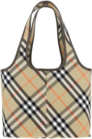 Burberry Shoulder tote bag met check patroon