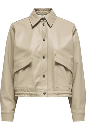 JACQUELINE DE YONG Jdyalaia ls faux bomber wvn beige
