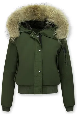 Gentile Bellini Korte warme winterjas met bontkraag