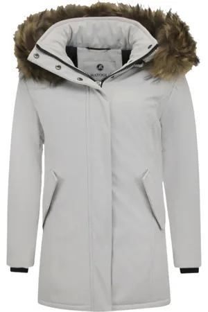 Matogla Winterjas met echte bontkraag slim fit