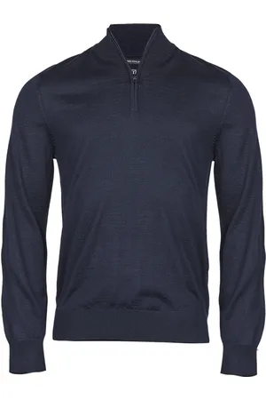 TeeJays Heren pullover met halve rits