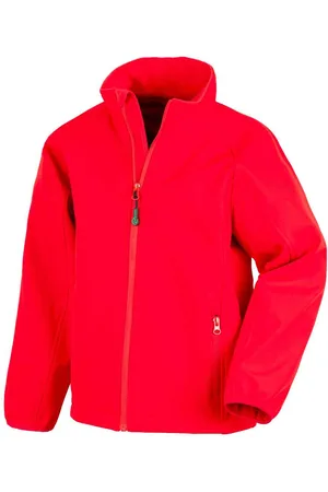 Result Kinder/kids 2-laags bedrukbaar soft shell-jack