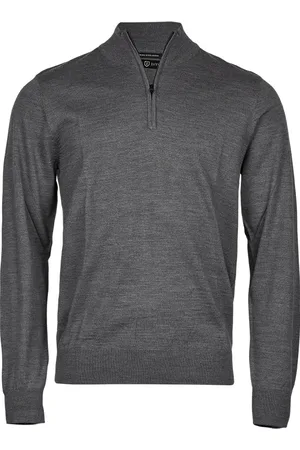 TeeJays Heren pullover met halve rits