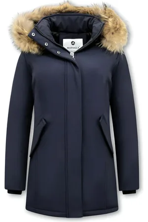 Matogla Winterjas met echte bontkraag slim fit