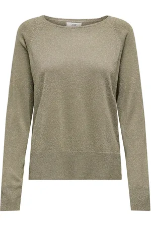 JACQUELINE DE YONG Kaya lurex l/s on raglan slit pul