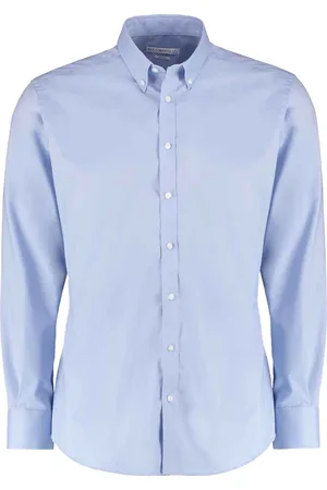 Kustom Heren oxford stretch slim overhemd met lange mouwen