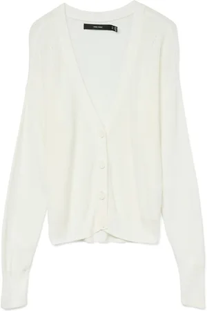 VERO MODA Vmnewlexsun ls short v-neck car ga off-white