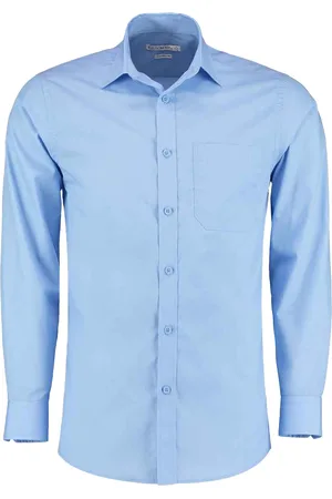 Kustom Heren poplin getailleerd overhemd met lange mouwen