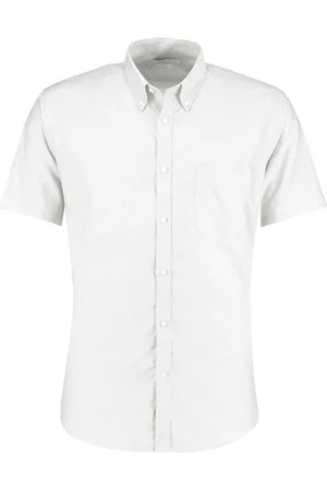 Kustom Heren oxford slim overhemd met korte mouwen