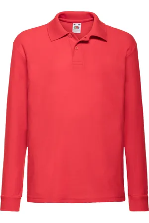 Fruit Of The Loom Polo shirt met lange mouwen voor kinderen/kinderen