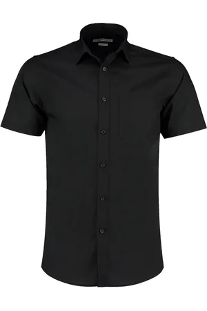 Kustom Dames poplin klassiek overhemd met korte mouwen