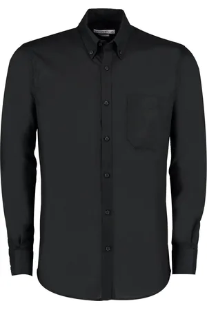 Kustom Heren oxford slim werkoverhemd met lange mouwen