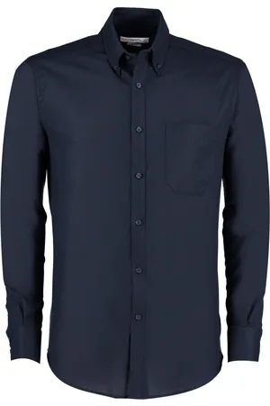 Kustom Heren oxford slim werkoverhemd met lange mouwen