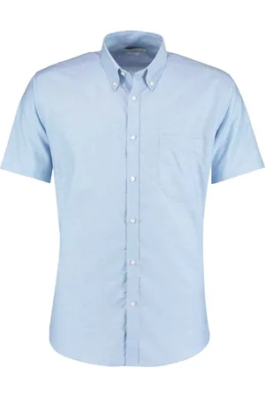 Kustom Heren oxford slim overhemd met korte mouwen