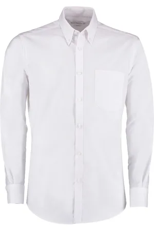 Kustom Heren oxford slim werkoverhemd met lange mouwen