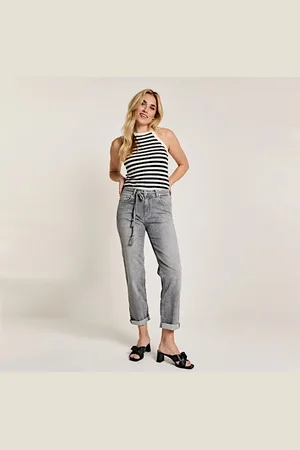 Para Mi Broek bobby light grey denim