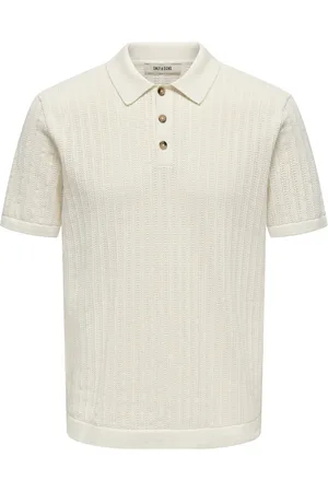 Only & Sons Onsmoon reg 12 ss polo knit off-white
