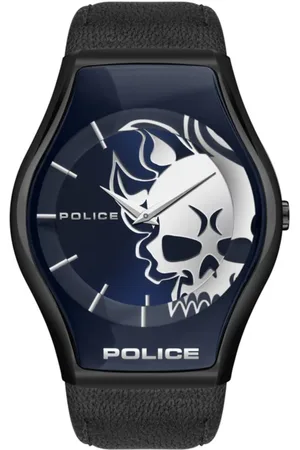 Police Leren horloge met 45mm wijzerplaat diameter