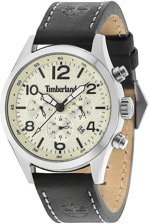 Timberland Leren horloge met geel wijzerplaat 44mm