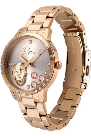 Police Multicolor stalen horloge met roze accenten