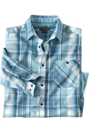 Atlas For Men Heren geruit poplin overhemd