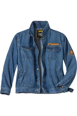 Atlas For Men Denim herenjas met geweven patch