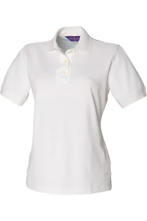 Henbury Dames klassiek piqué katoenen poloshirt