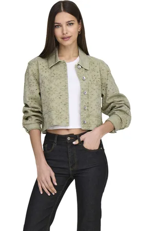 ONLY Onlelsa short crochet jacket otw elm