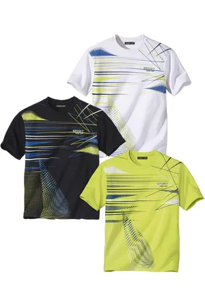 Atlas For Men T-shirt met grafische print voor heren (pak van 3)