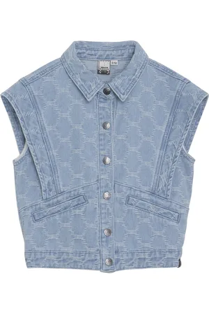 Indian Blue Jeans Zomer gilet meisjes licht denim fancy