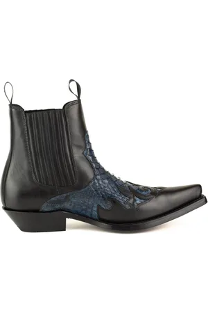 Mayura Boots Cowboy laarzen rock-2500-box negro/piton azul