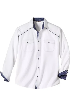 Atlas For Men Heren poplin overhemd