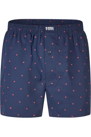 HAPPY SHORTS Wijde boxershort heren met kleine rode hartjes