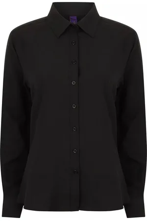Henbury Dames wicking shirt met lange mouwen