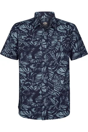 Petrol Industries Men shirt short sleeve aop m-1050-sis422 5178 blue