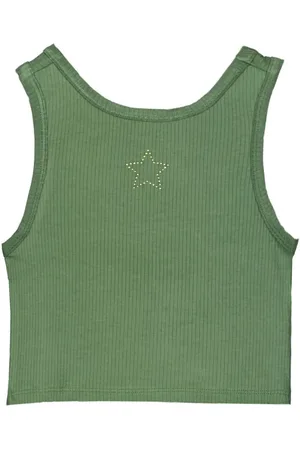 Like Flo Zomer tanktop meisjes teens army embroiderie essie