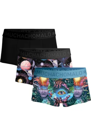 Muchachomalo Heren 3-pack trunks inner outer space