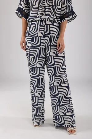 NUKUS Nks09025 219 josephine pants offwhite/navy