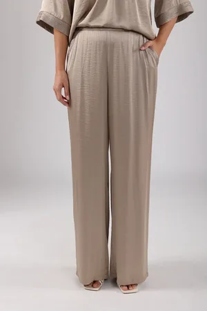 NUKUS Nks09011 42 josephine pants silky dark sand