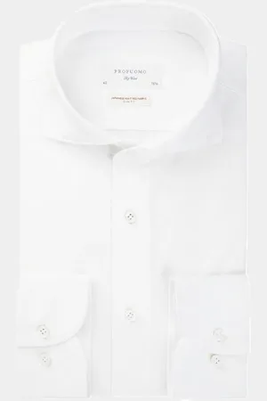 Profuomo Business hemd lange mouw japanese knit slim fit pp2hc10006/100