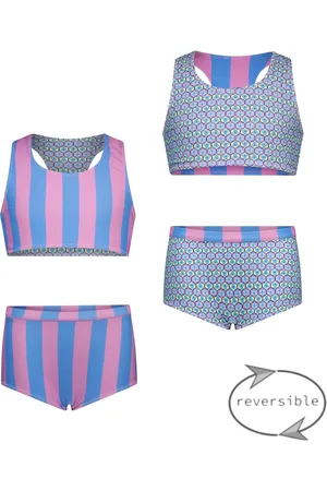 B.Nosy Zomer reversibel bikini meisjes blauw/ winona