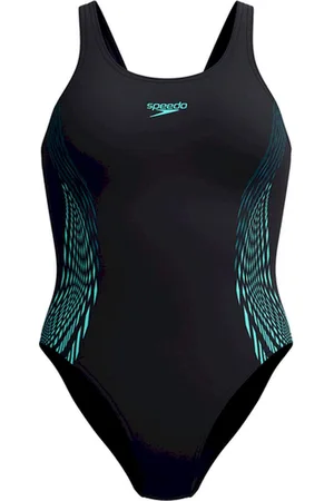 Speedo Eco+ placem muscleb bla/grn badpak sport dames