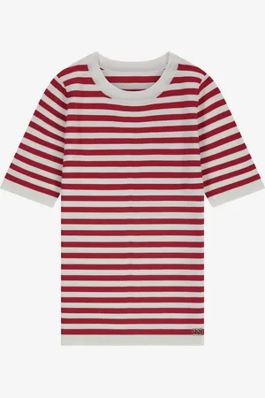 Nik & Nik Zomer trui s/s gestreept meisjes / off wit jolie