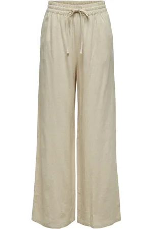 JACQUELINE DE YONG Say hw linen wide pant wvn noos 15318361 oatmeal